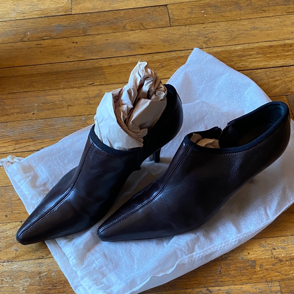 Prada Black Leather Heels